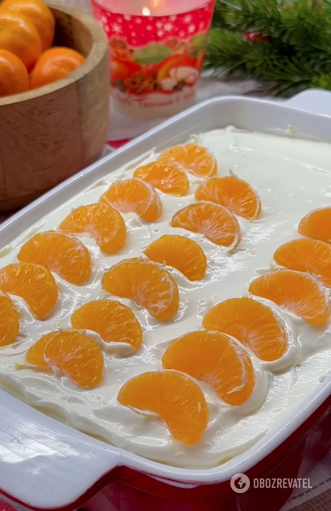 Tiramisu with tangerines