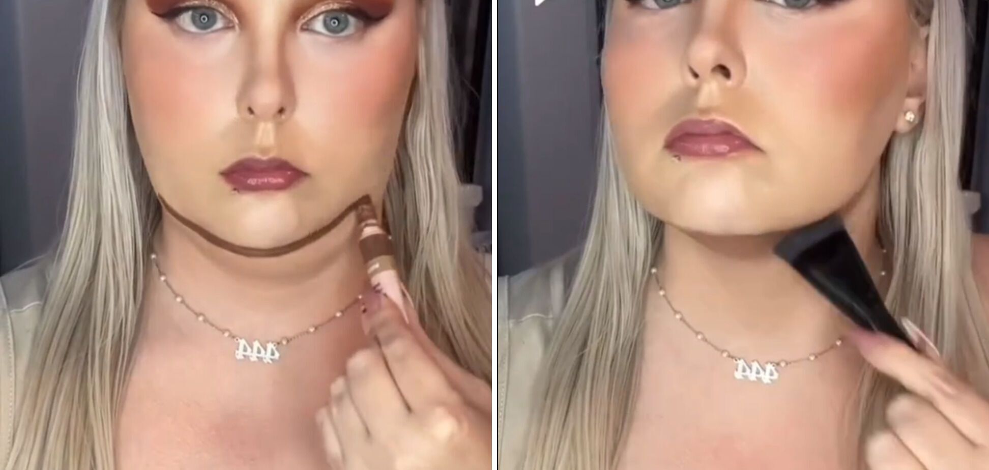 How to hide a double chin in a photo: a simple life hack with makeup