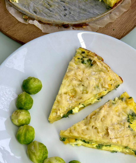 Lazy and very satisfying pita bread breakfast: cooked in the oven