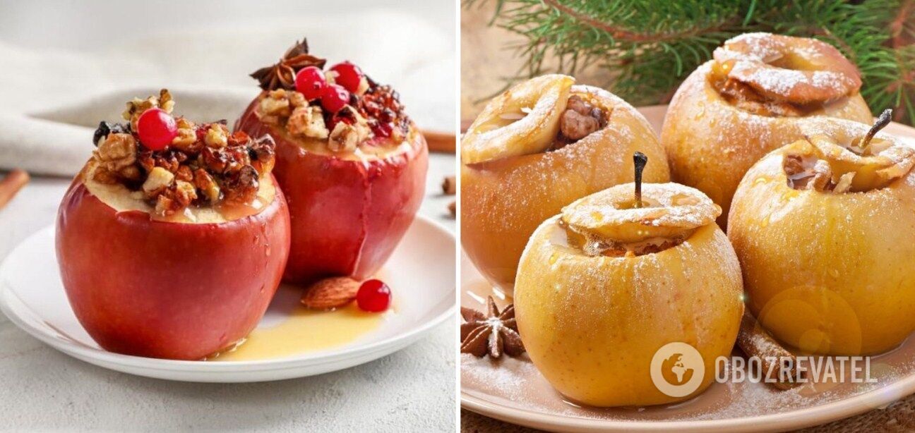 Baked apples in the oven