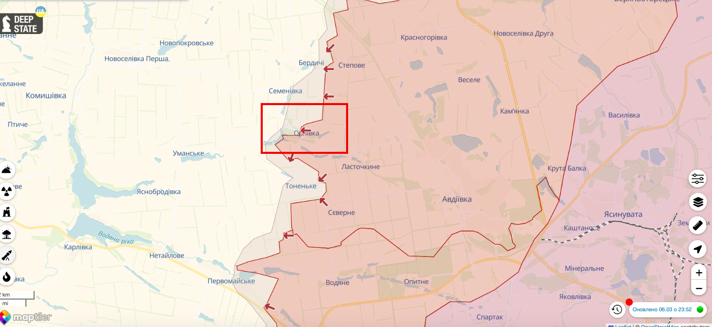 Enemy cannot break through Ukrainian defense near Avdiivka and is ''erased'' by Orlivka, - Zhorin