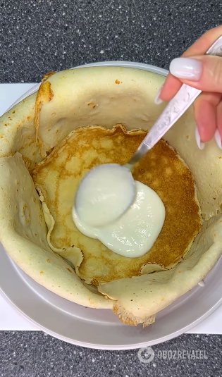 Pancake cake for Shrovetide 2024: what to make cream from