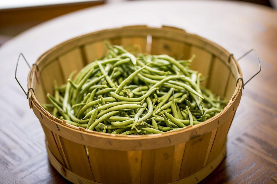 Green beans for making a salad