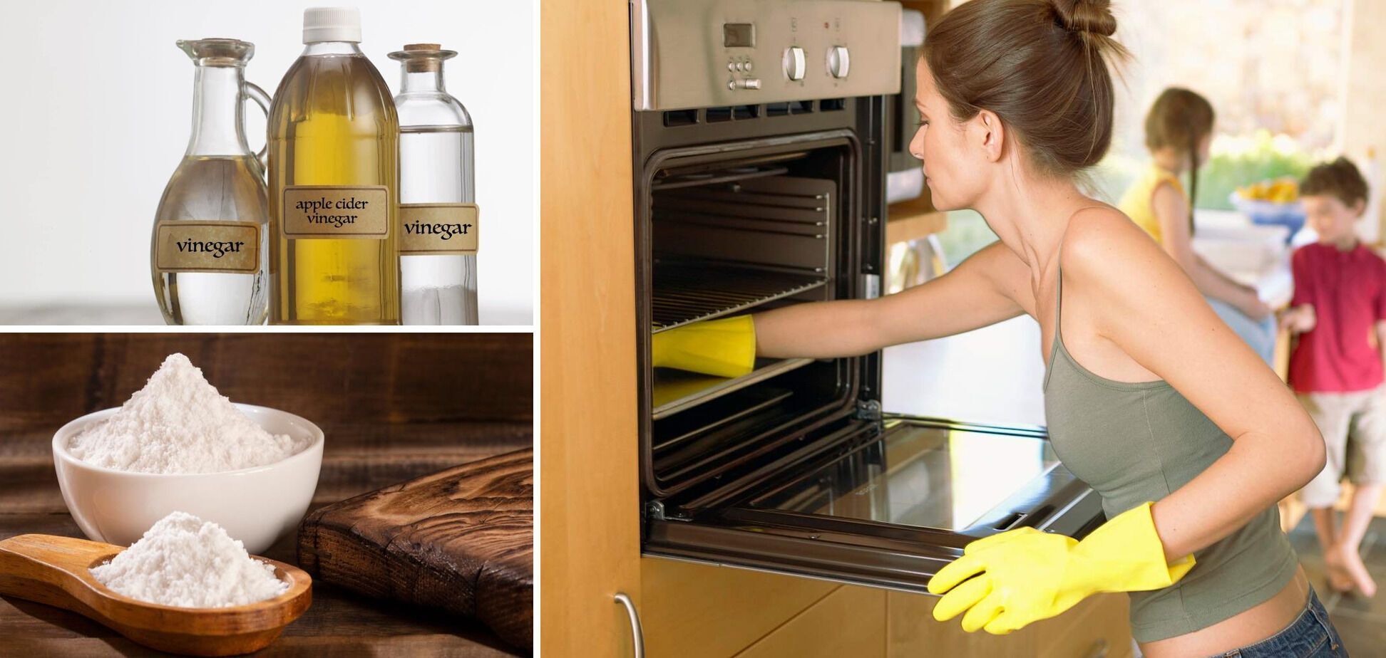 How to clean the oven with baking soda and vinegar