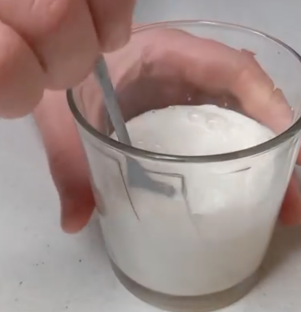 Milk with gelatin