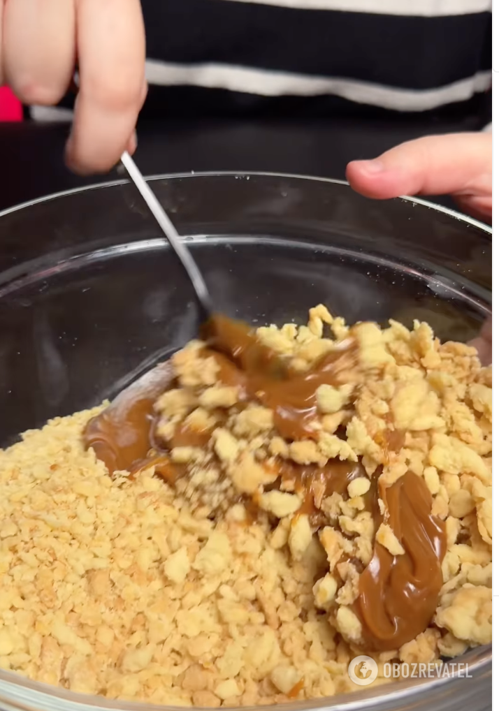 Ready-made dough with condensed milk