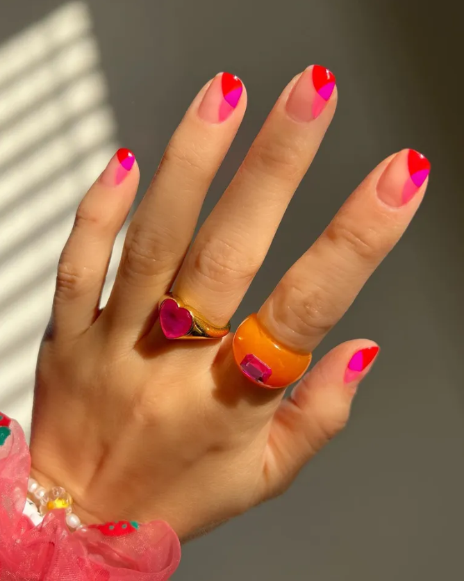 10 fresh ideas for spring manicure for short nails. Photo