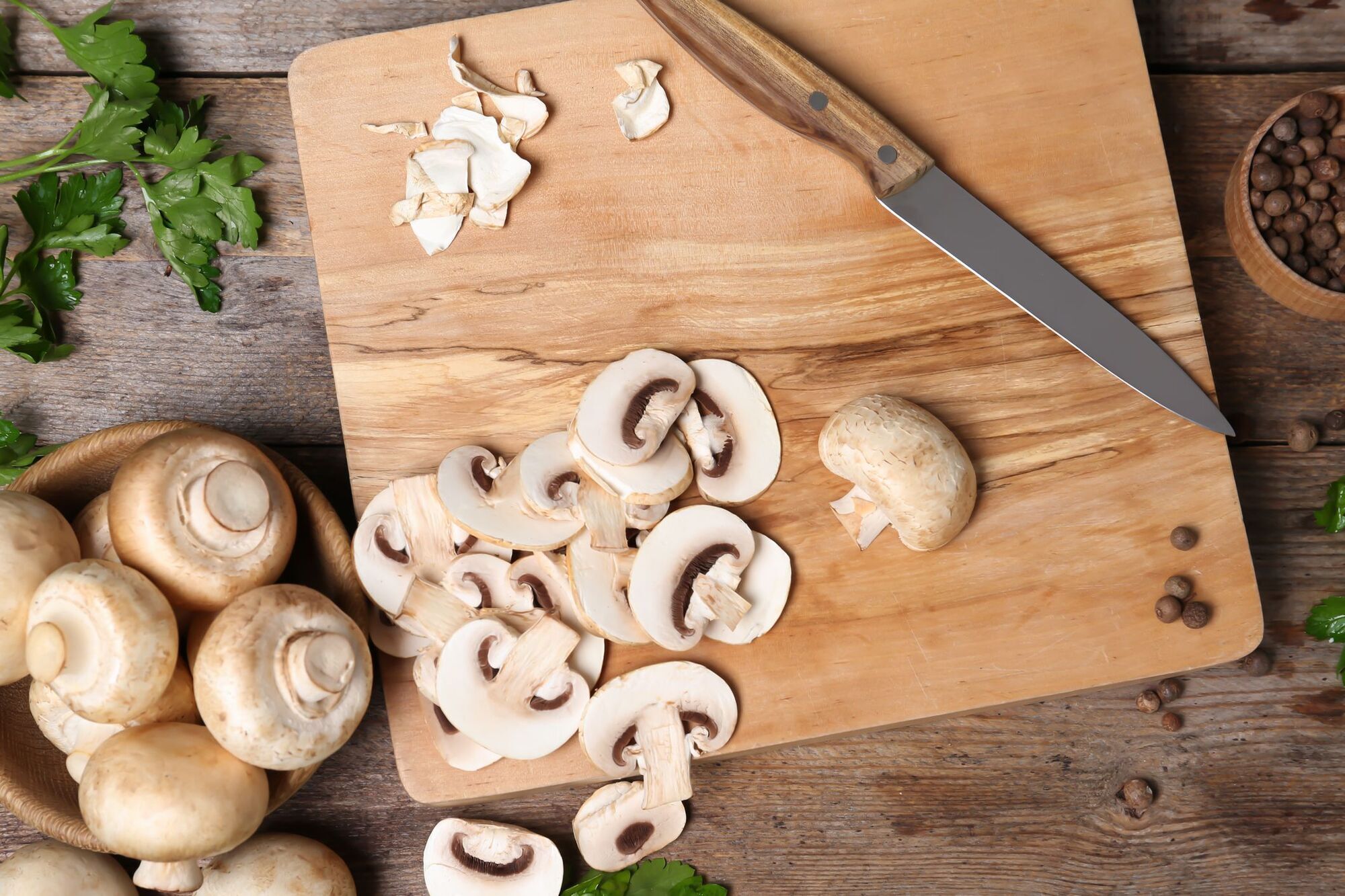 Mushrooms for the filling