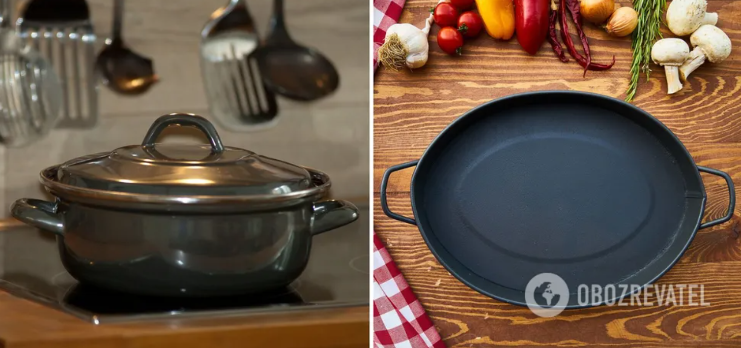 How to clean grease and carbon deposits from pots and pans with salt and baking soda