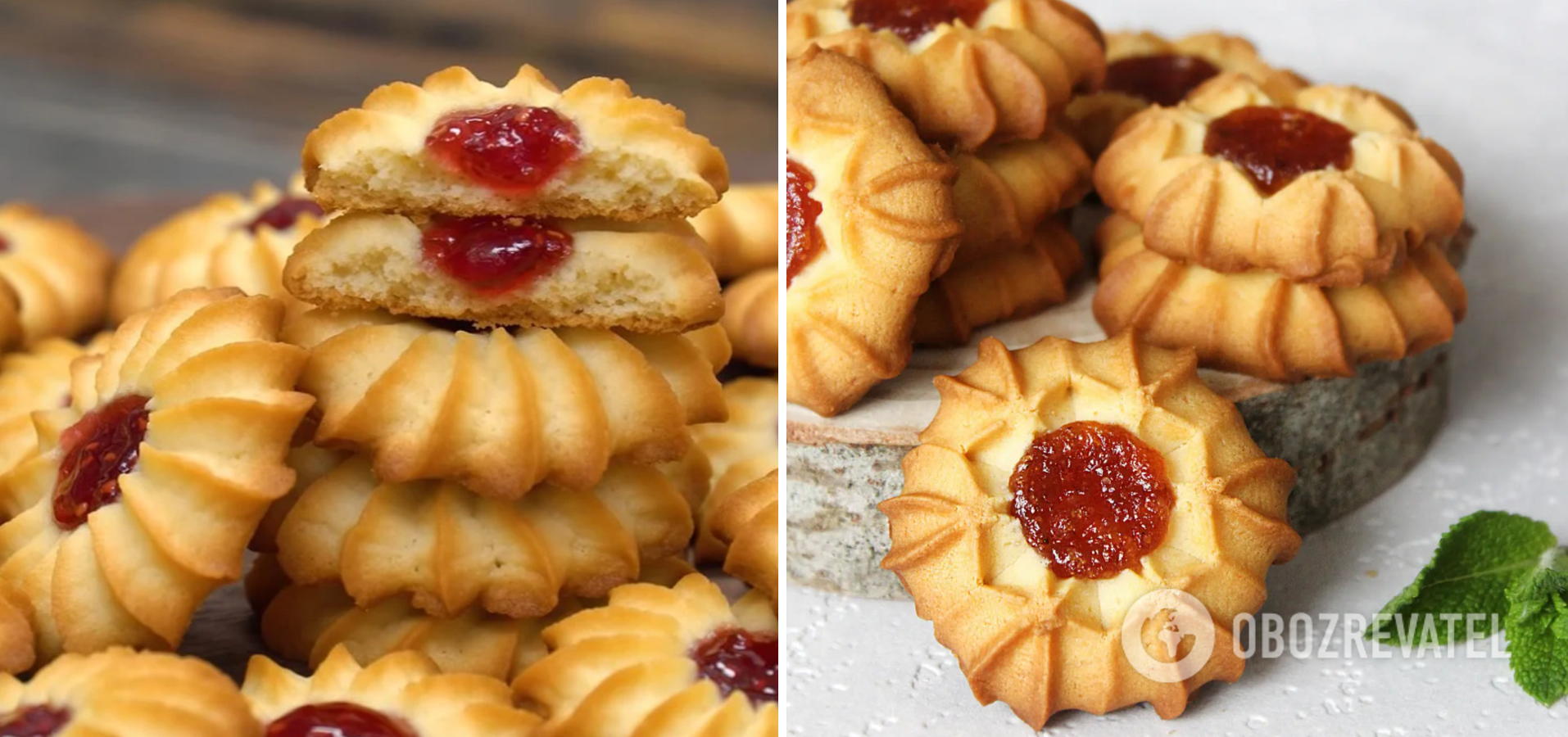 Homemade cookies with jam