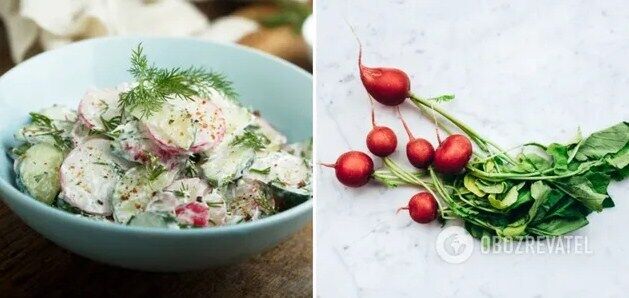 Salad with radish