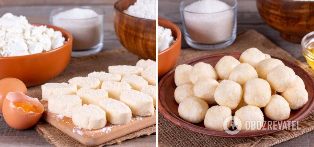 Lazy dumplings made from cottage cheese