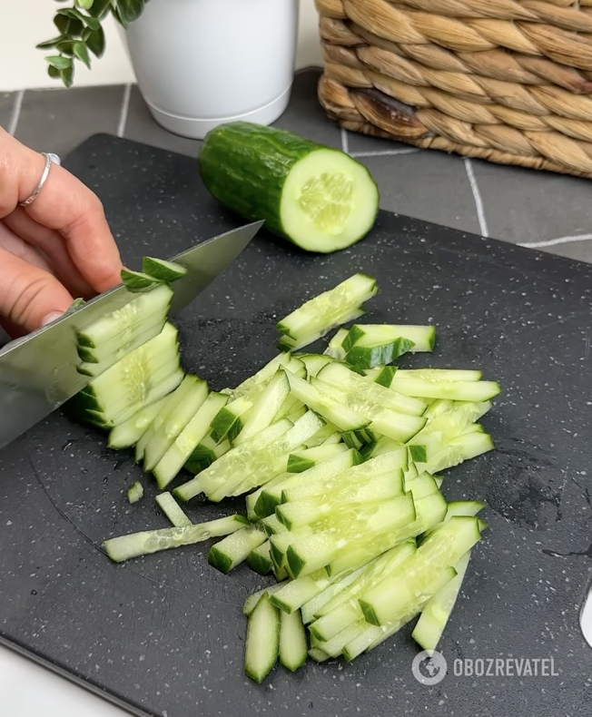 Fresh cucumbers for salads