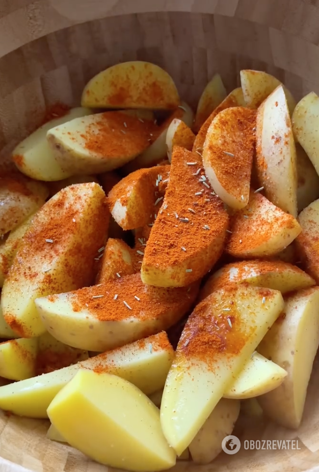 Potatoes with spices