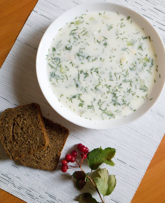 Cool spring sour cream okroshka soup: perfect for hot weather