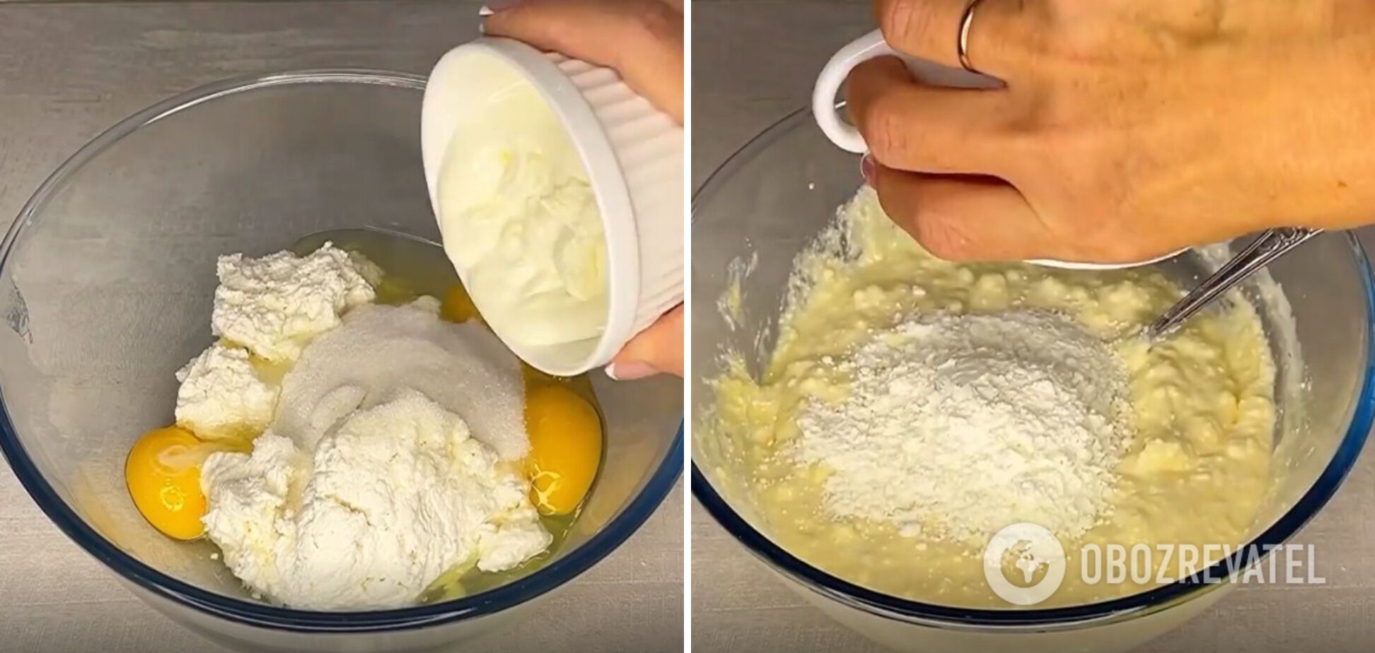 Preparing the casserole dough