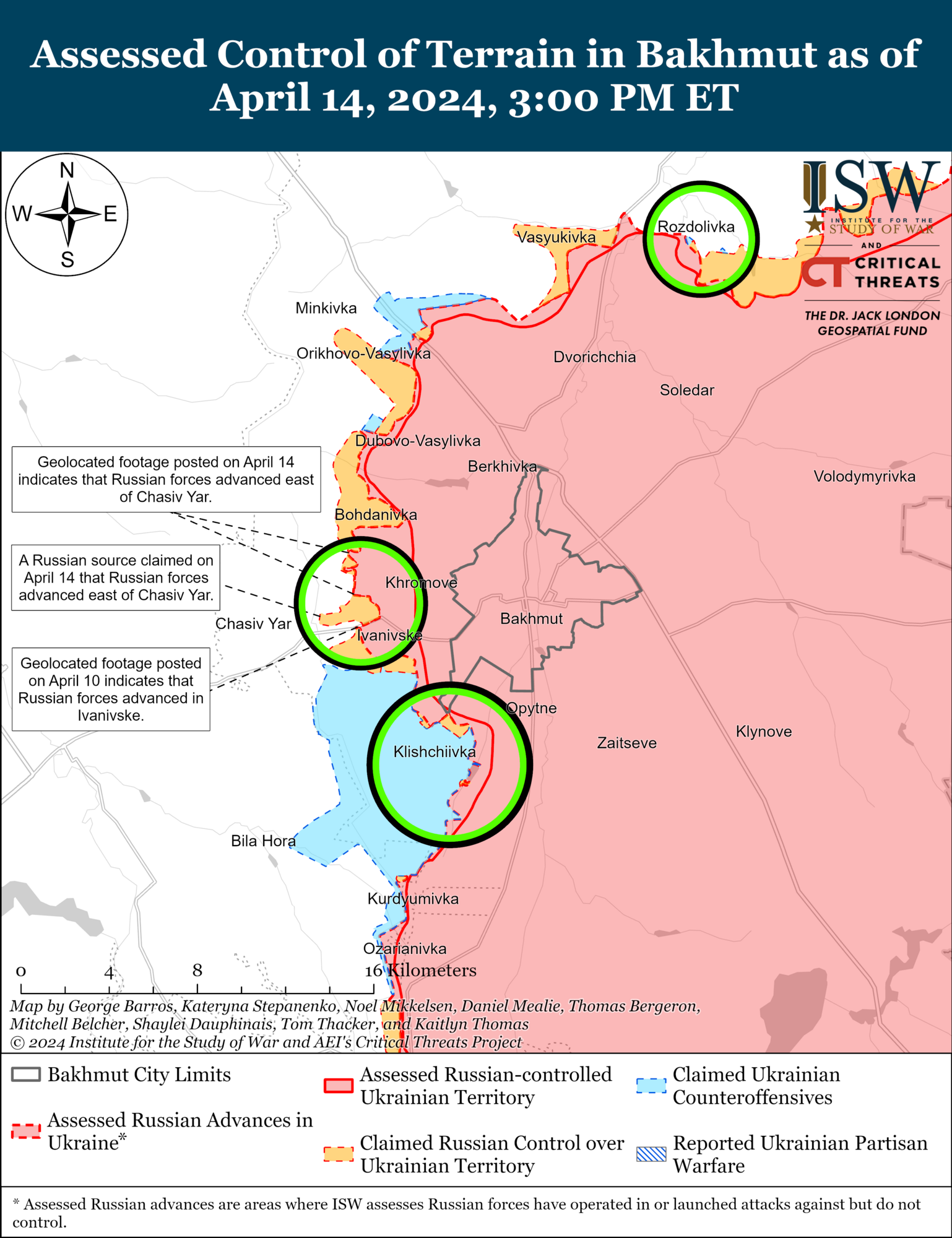 The task has been set: ISW assessed Putin's troops' plans for Chasiv Yar. Map