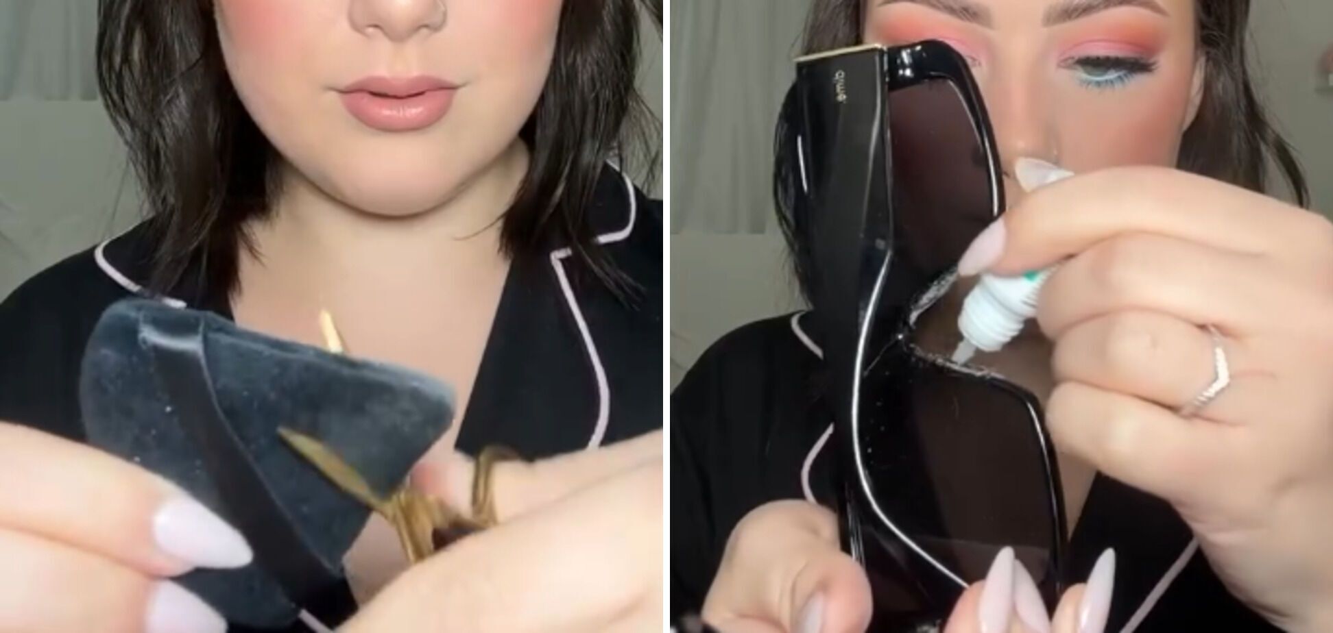 How to make sunglasses not spoil your makeup: an easy way