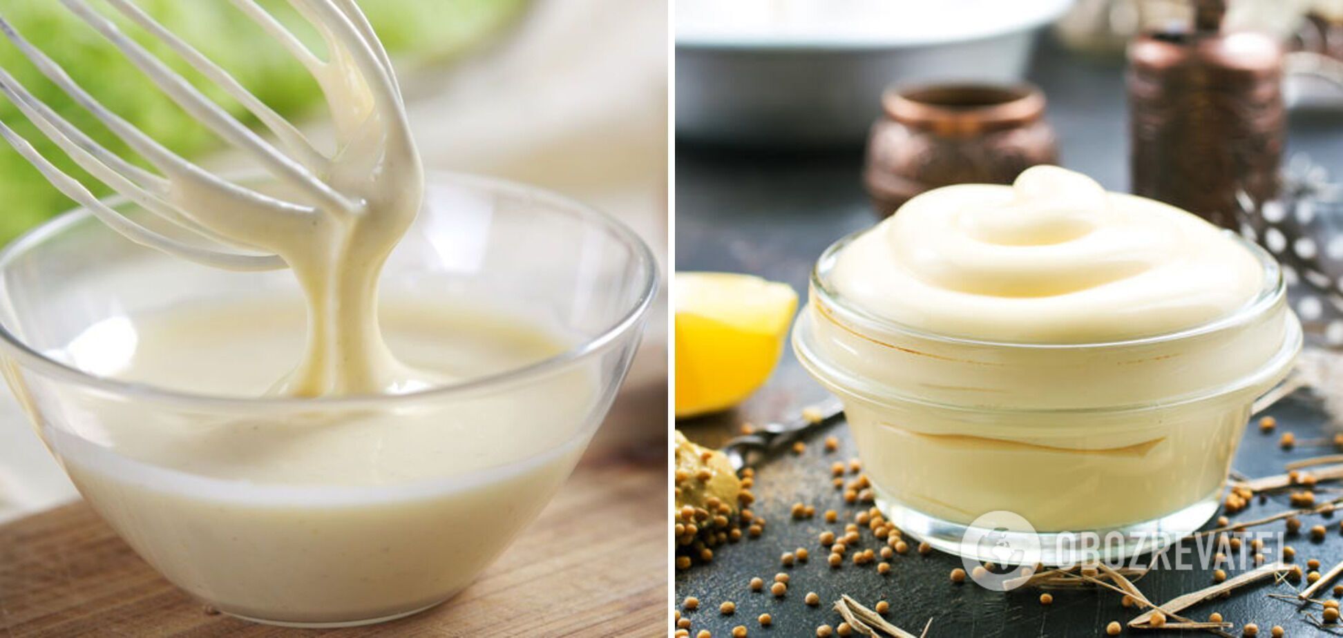 Homemade mayonnaise for the dish