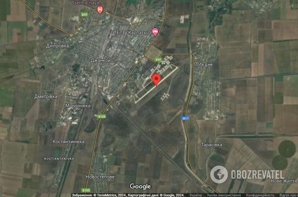 The airfield of the Russian occupation forces in Dzhankoy