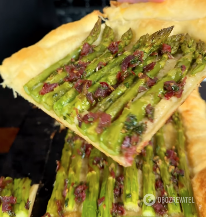 Ready-made asparagus pie