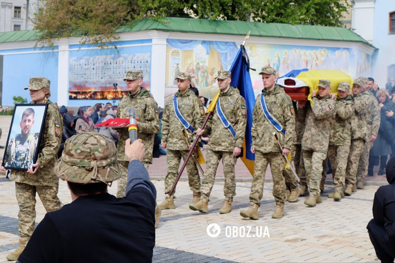 Ceremonia pożegnania obrońcy Ukrainy.