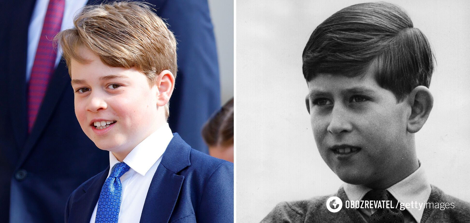A copy of Charles III. Royal fans have noticed the striking resemblance between 10-year-old Prince George and his grandfather at the same age