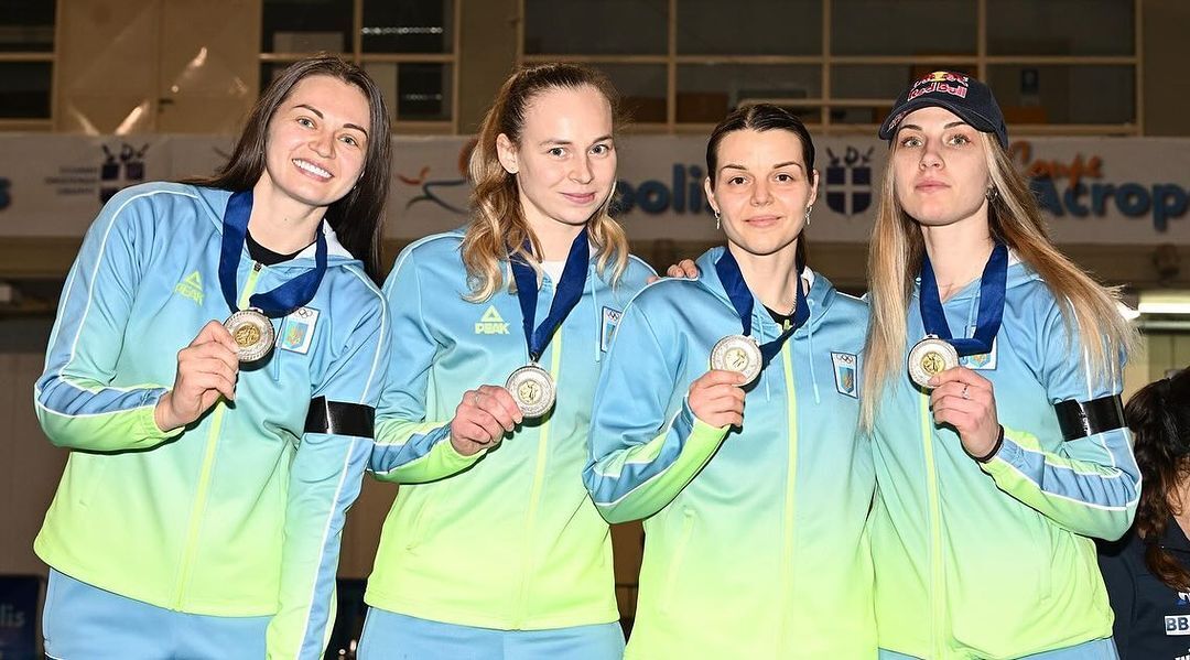 Ukraińska drużyna szermiercza w szabli.