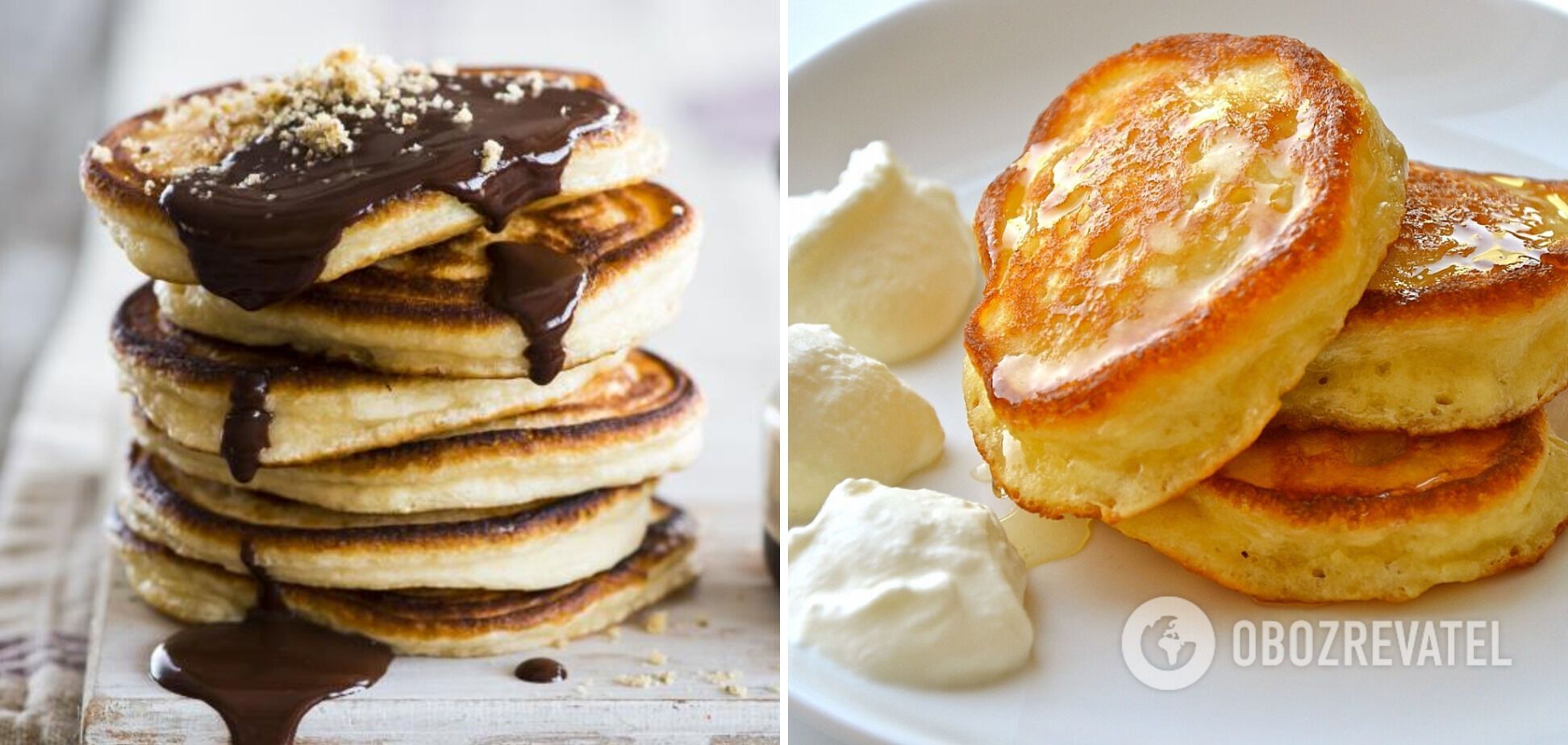 Recipe for pancakes with cottage cheese