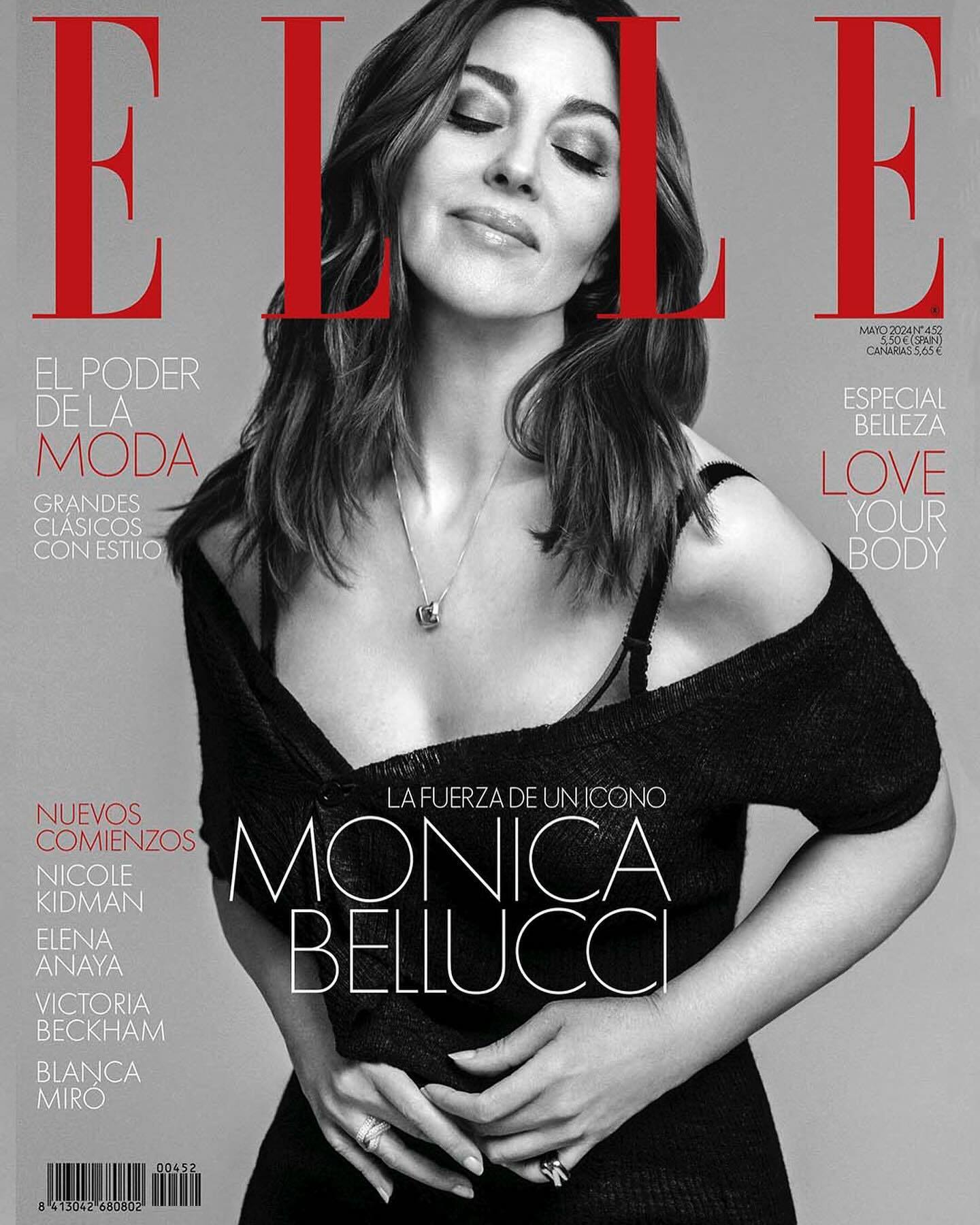 Monica Bellucci appeared on the cover of Elle Spain: the 59-year-old actress was named the most charming woman of the century