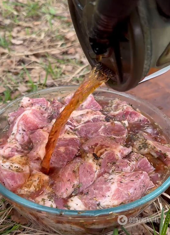 Juicy kebabs in tea marinade: the meat just melts in your mouth
