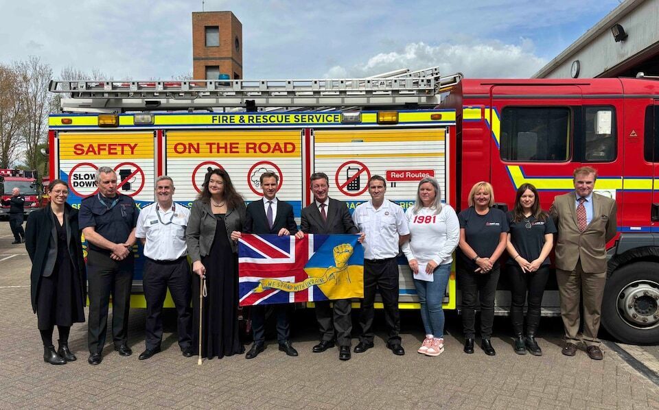 The UK has handed over a large batch of fire and rescue equipment to Ukraine. Photo