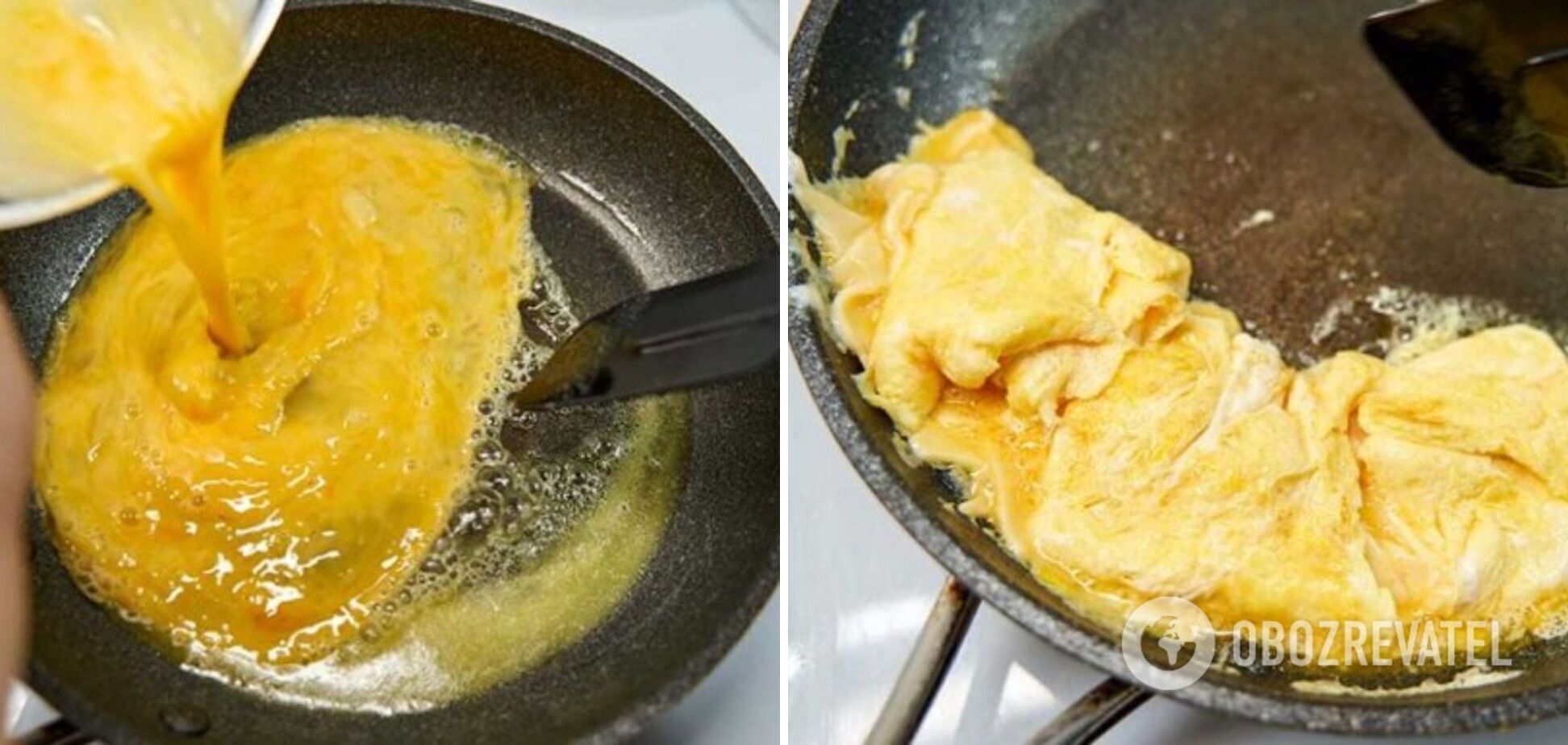 Cooking an omelet