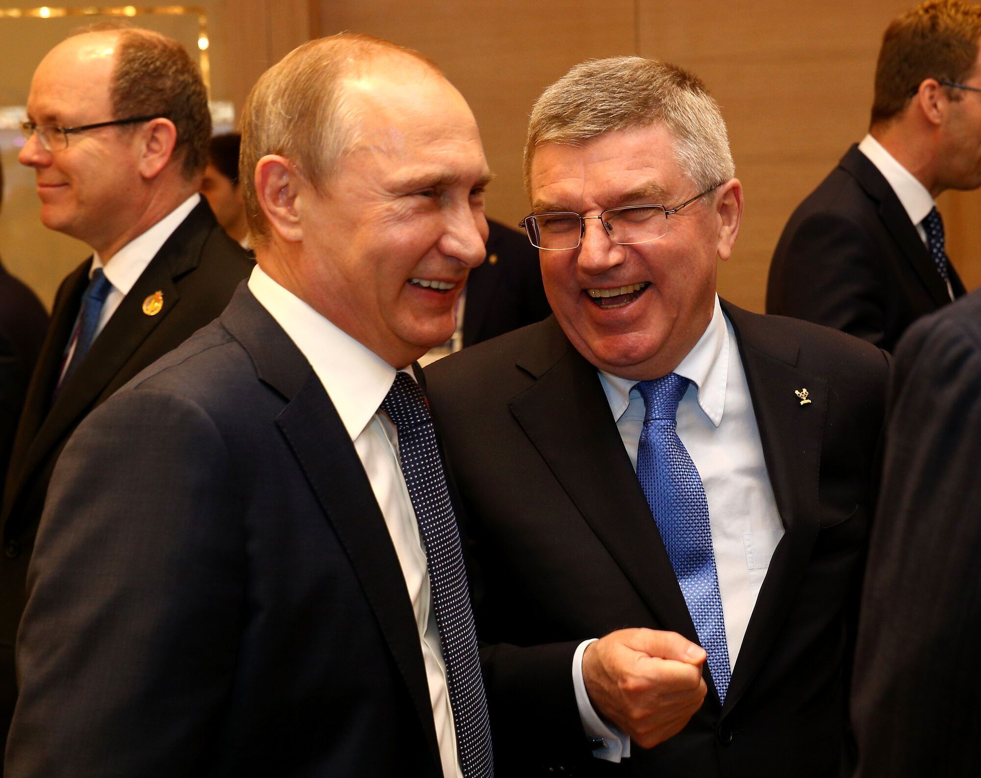 Thomas Bach i Władimir Putin.