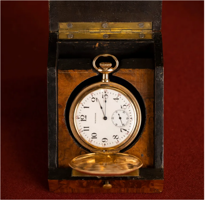 Gold pocket watch of the richest man on the Titanic sold at auction in the UK for a record 1.175 million pounds