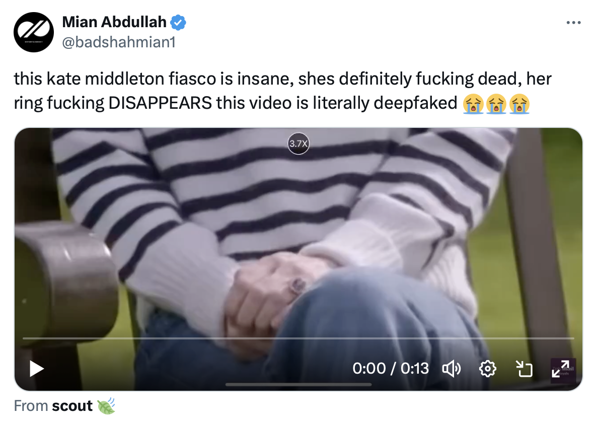 Is the Kate Middleton video fake? Crazy theories about the condition of the princess with cancer are again being built on the Internet because of the ''disappearance'' of her wedding ring