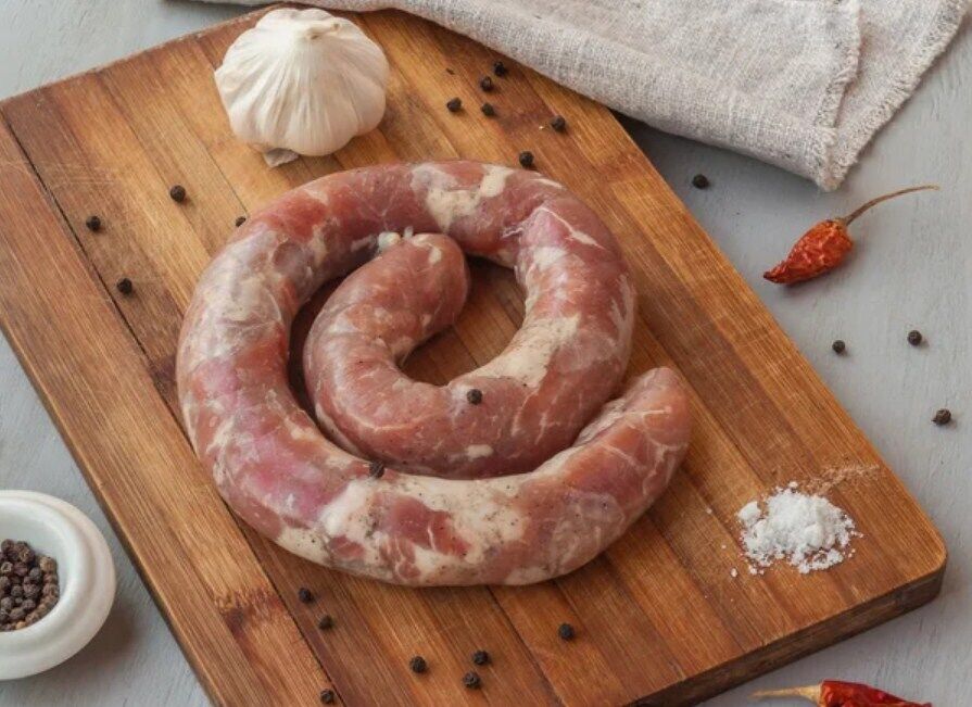 Homemade pork and beef sausage