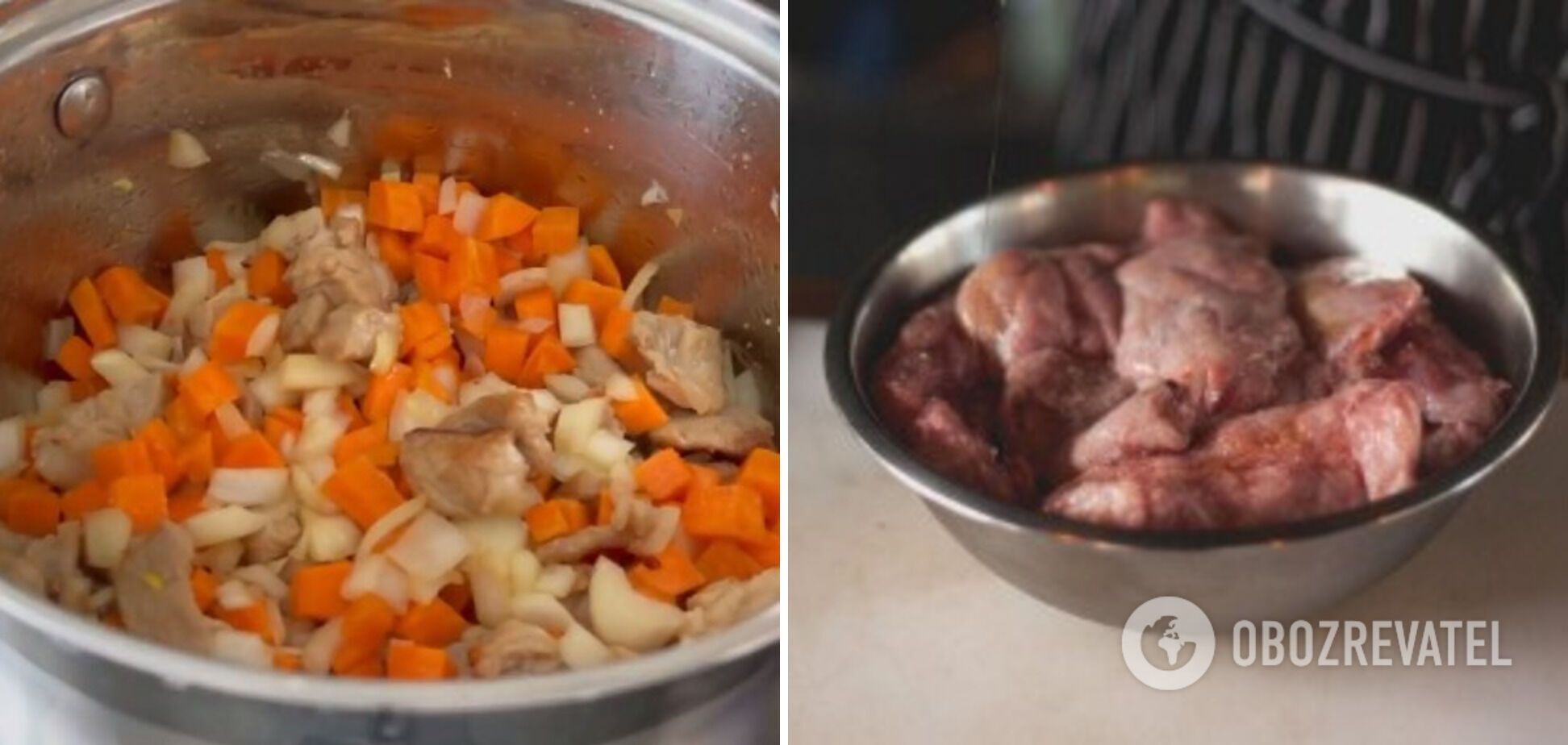 Stewed potatoes with meat and vegetables