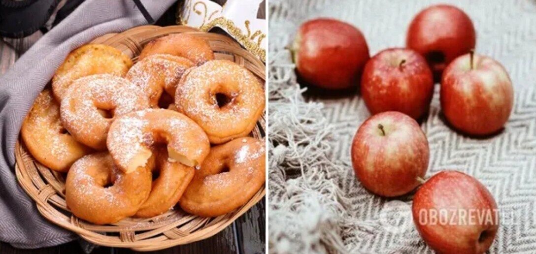 Apple dessert in a pan