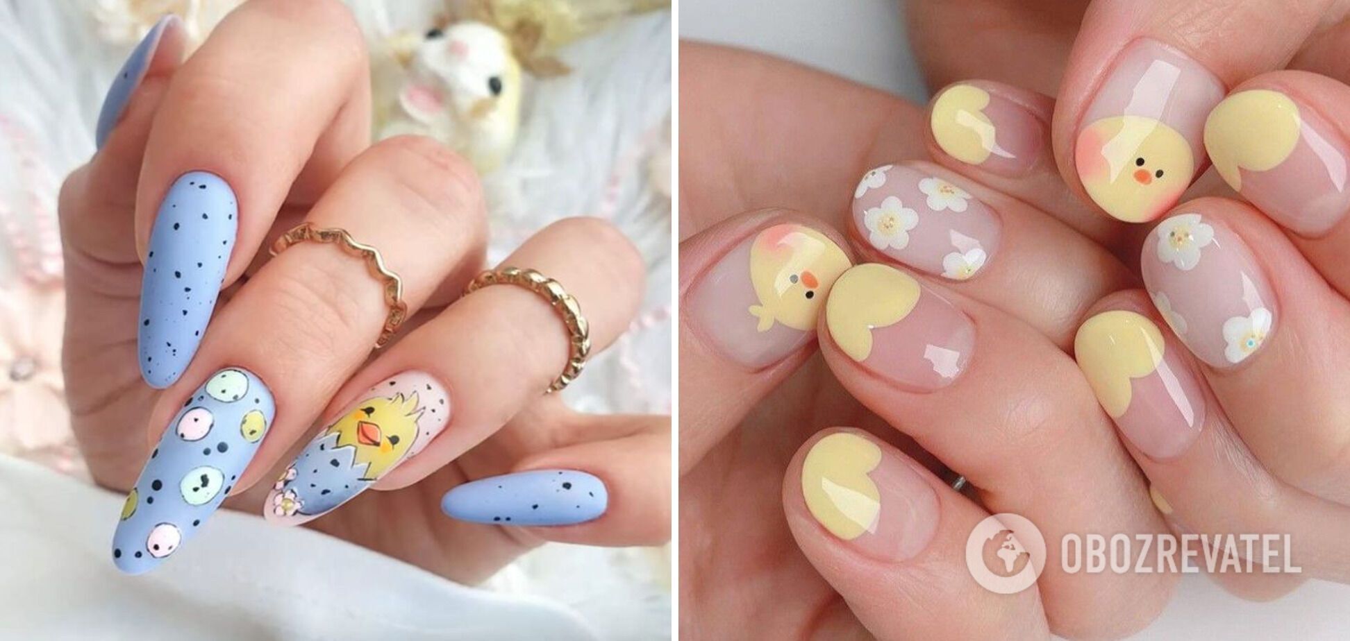Polka dot nails, eggs and rabbits. 7 stylish manicure ideas for Easter
