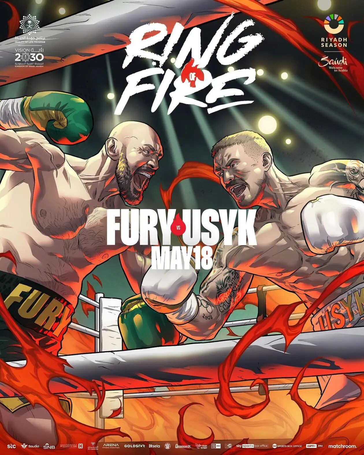Plakat do walki Usyk - Fury