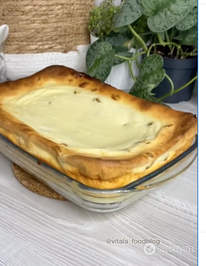 Lush cheese casserole