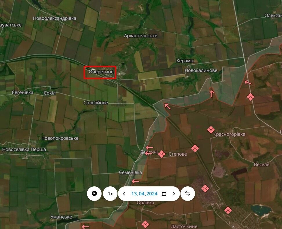 The occupiers threw a lot of forces to occupy Ocheretyne: the military told about the situation. Map