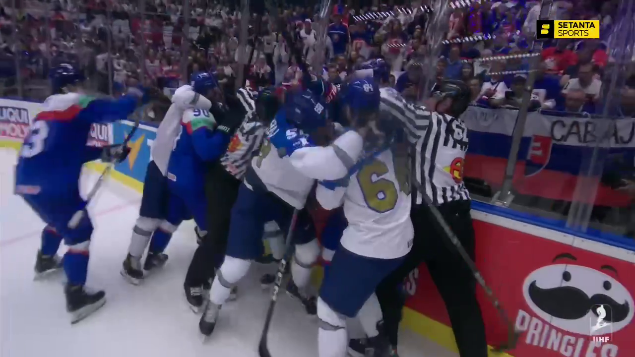The national teams of Kazakhstan and Slovakia staged a mass brawl at the World Championship. Video