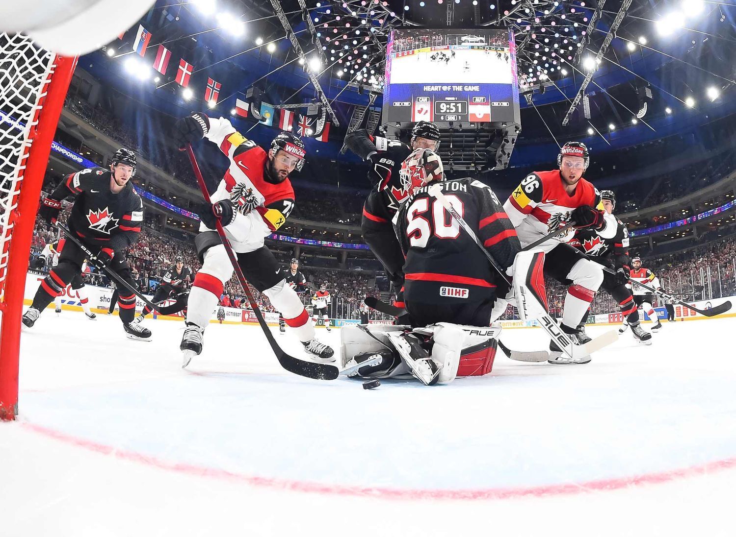 Canada, winning 6-1 at the World Cup of Hockey, almost lost to Austria in regulation time. Video