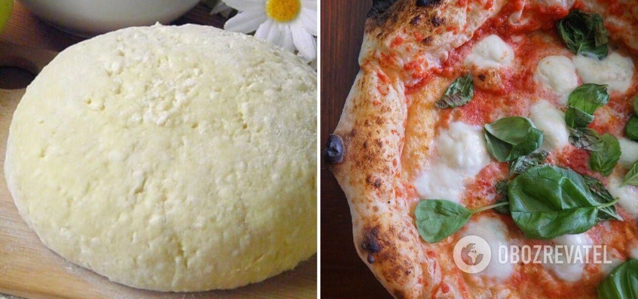 Recipe for thin cheese dough for pizza