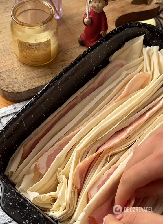 An elementary no-knead pie in half an hour: use phyllo dough