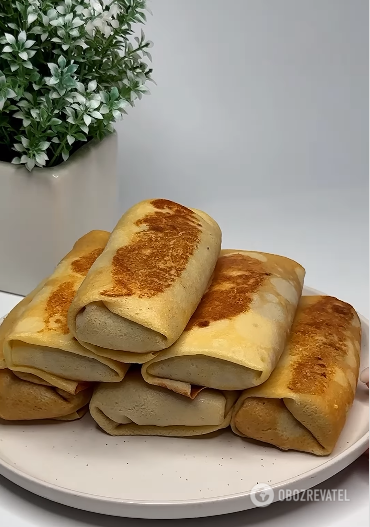 Pancakes with tuna filling: an easy and nutritious dish