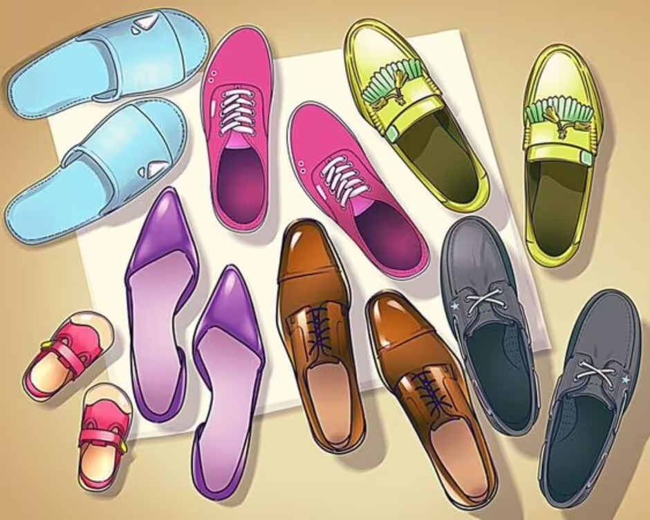 Which shoes are not a pair: a tricky puzzle