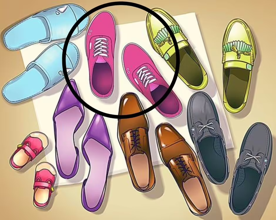 Which shoes are not a pair: a tricky puzzle